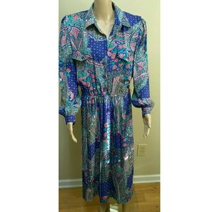 Silk Paisley Printed Dress